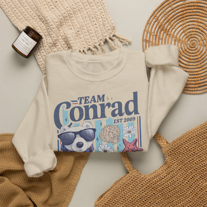Team Conrad Sweatshirt | Cousins Beach Retro Sweatshirt | Summer I Turned Pretty Inspired Crewneck | Beach Romance Bookish Gift