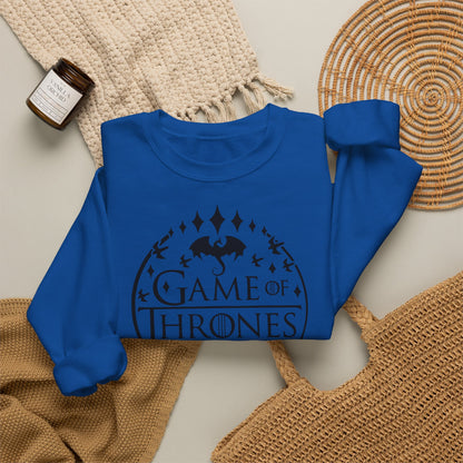 Game of Thrones Inspired Sweatshirt | Westeros Fantasy Crewneck | Dragon & Iron Throne Fan Gift | Unisex Cozy Bookish Sweatshirt