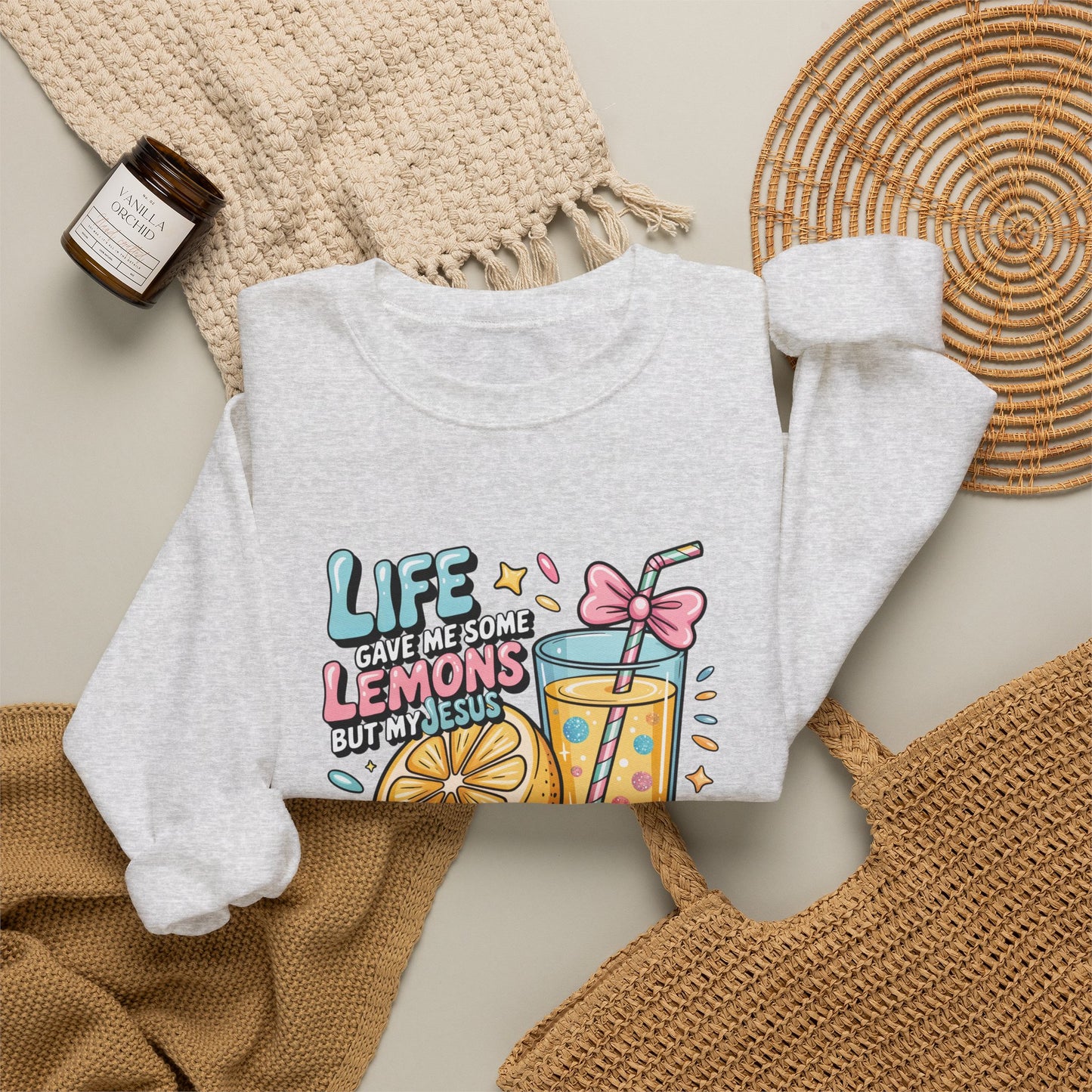Life Gave Me Lemons But My Jesus He Be Makin' Lemonade Sweatshirt | Christian Sweatshirt | Forrest Frank Inspired Crewneck | Faith Graphic Pullover | Cute Christian Gift