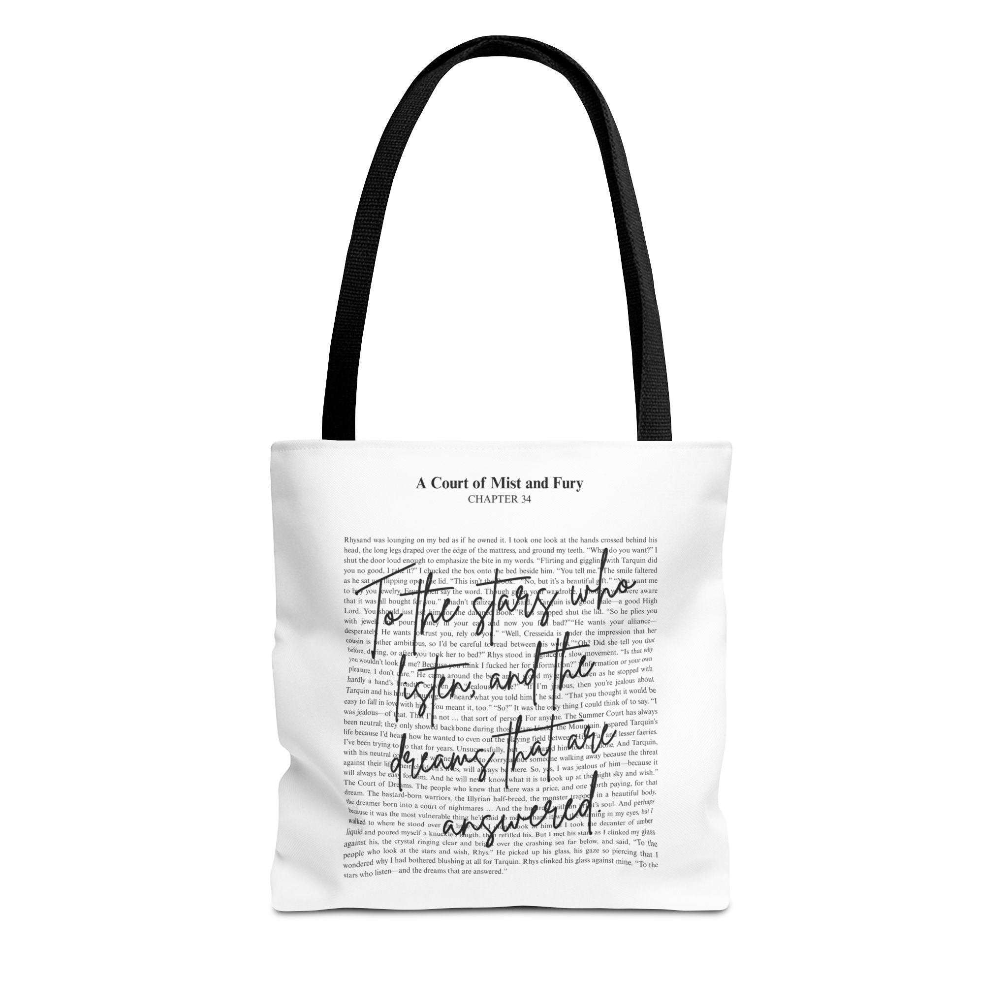 ACOTAR Tote Bag | A Court of Mist and Fury Quote | To the Stars Who Listen Book Lover Gift