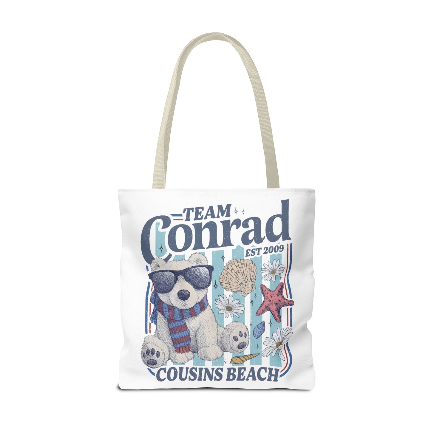 Summer I turned Pretty | Team Conrad Tote Bag | Junior Mint Bear Cousins Beach Tote | Summer Romance Book Bag