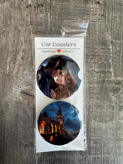 ACOTAR-Inspired Car Coasters – Set of 2 - Chapter 55, Night Court & Feyre + Rhysand Designs