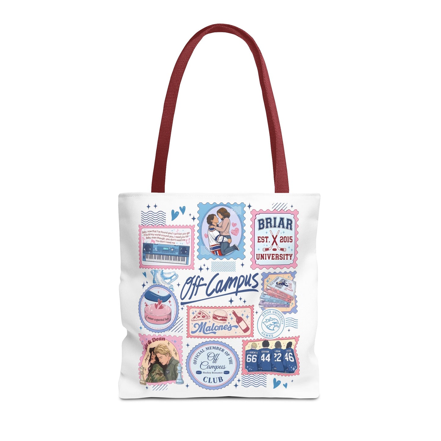 Off Campus Inspired Tote Bag | Hockey Romance Book Lover Tote | Briar U Fan Gift | College Romance Reader Bag | Bookish Market Tote