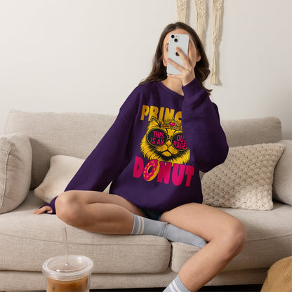 Princess Donut "This Is an Outrage!" Sweatshirt | Dungeon Crawler Carl Inspired Crewneck | Princess Donut Fan Gift | Funny Cat Sweatshirt