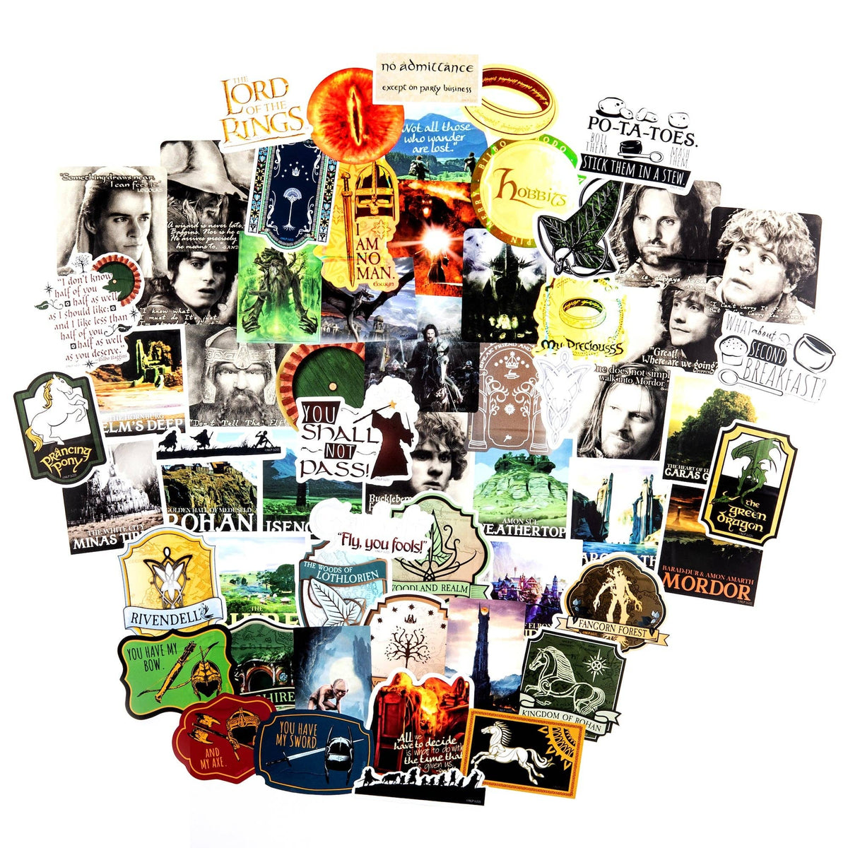 Lord of the Rings Iconic Decals (60-Pack)