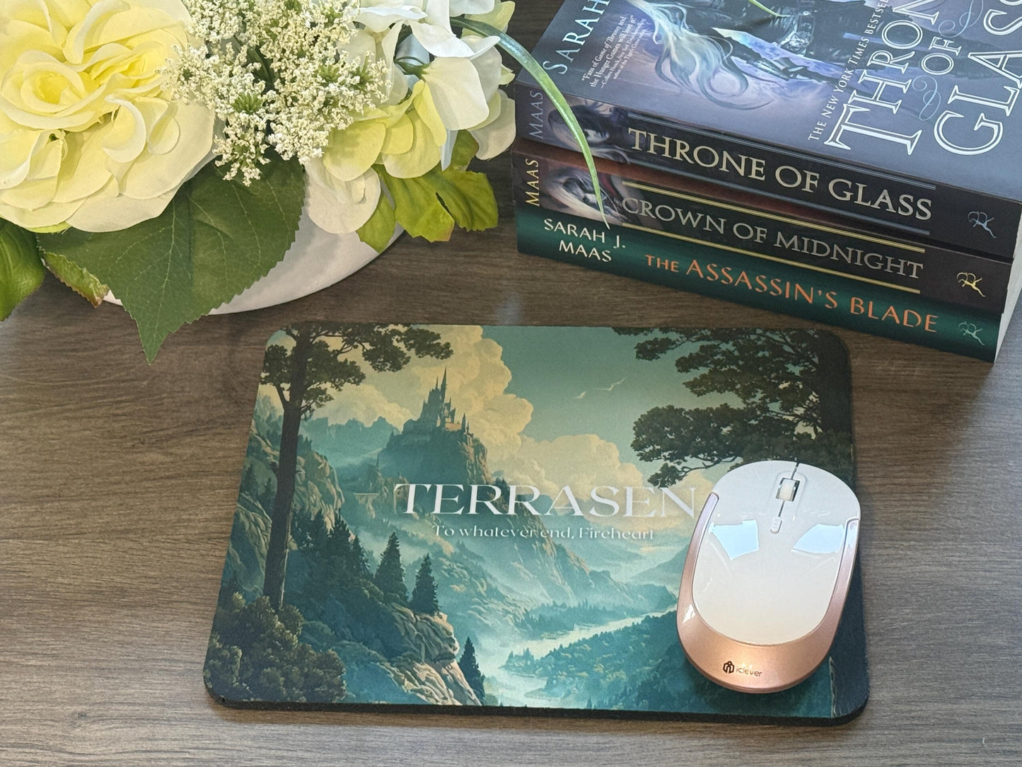 Terrasen Castle Mouse Pad | Throne of Glass Inspired Desk Accessory | Bookish Gift for Readers