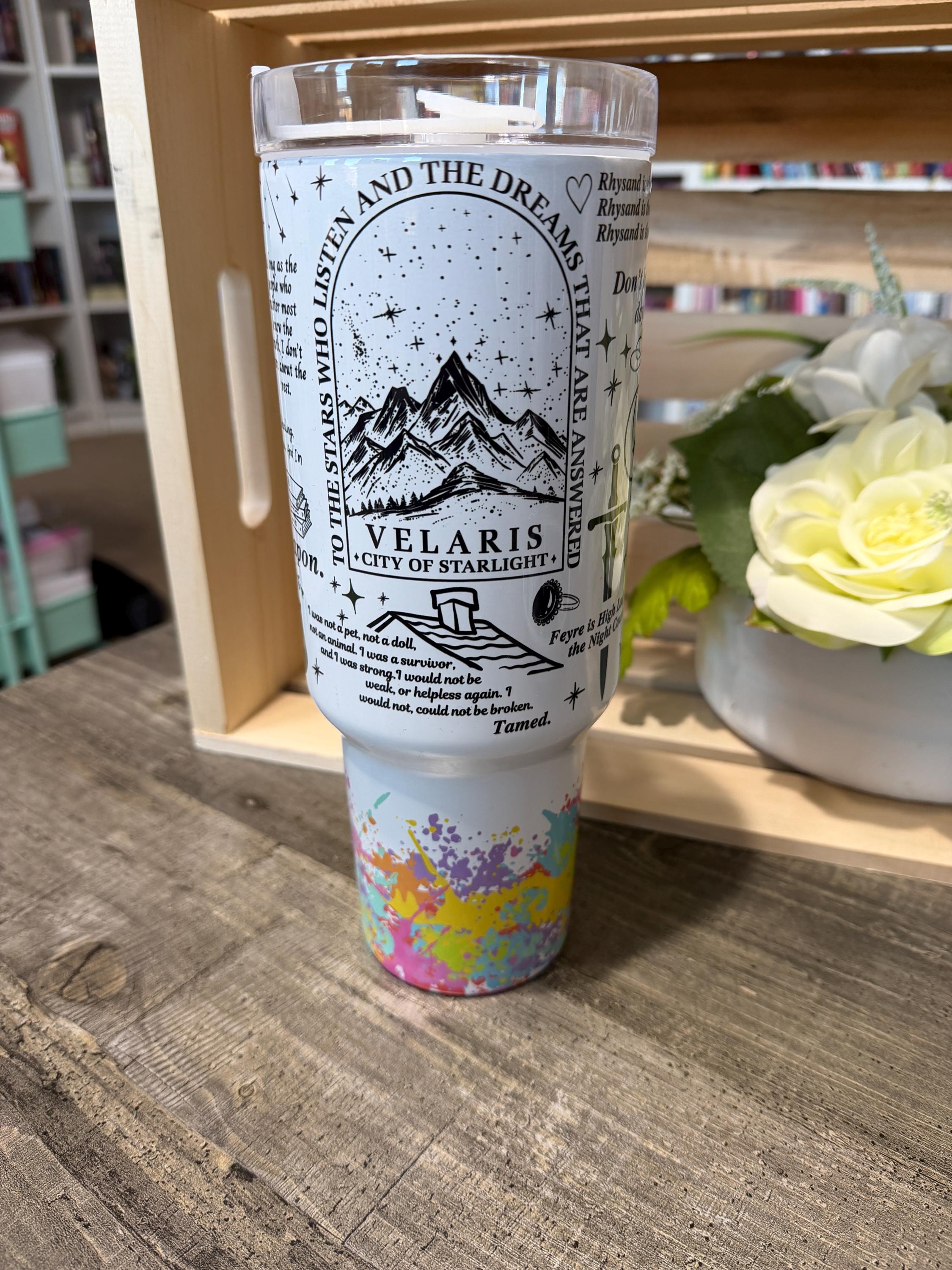 ACOTAR Inspired 40oz Tumbler | Velaris City of Starlight | Bookish Fantasy Cup | A Court of Thorns and Roses Fan Gift