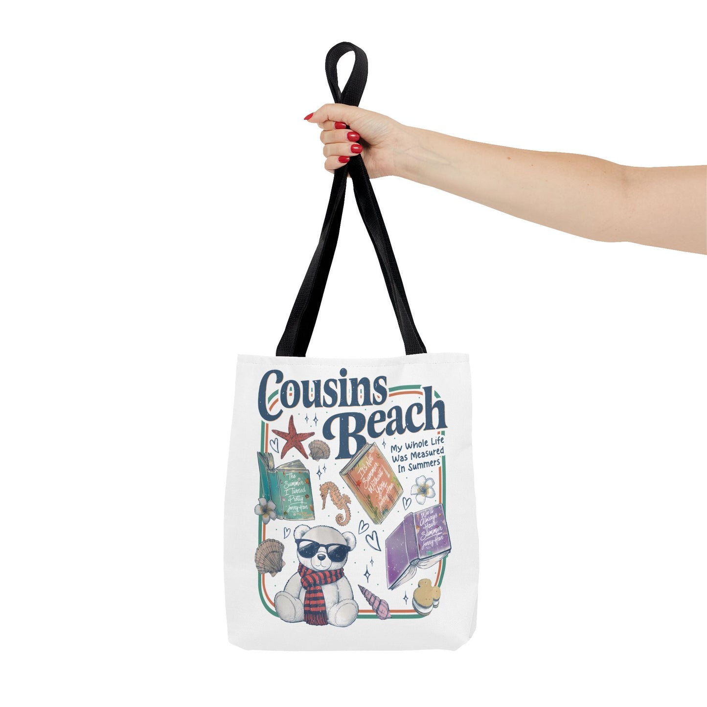 The Summer I Turned Pretty Cousins Beach Tote Bag | Junior Mint Teddy Bear | Bookish Summer Romance Tote