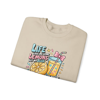 Life Gave Me Lemons But My Jesus He Be Makin' Lemonade Sweatshirt | Christian Sweatshirt | Forrest Frank Inspired Crewneck | Faith Graphic Pullover | Cute Christian Gift