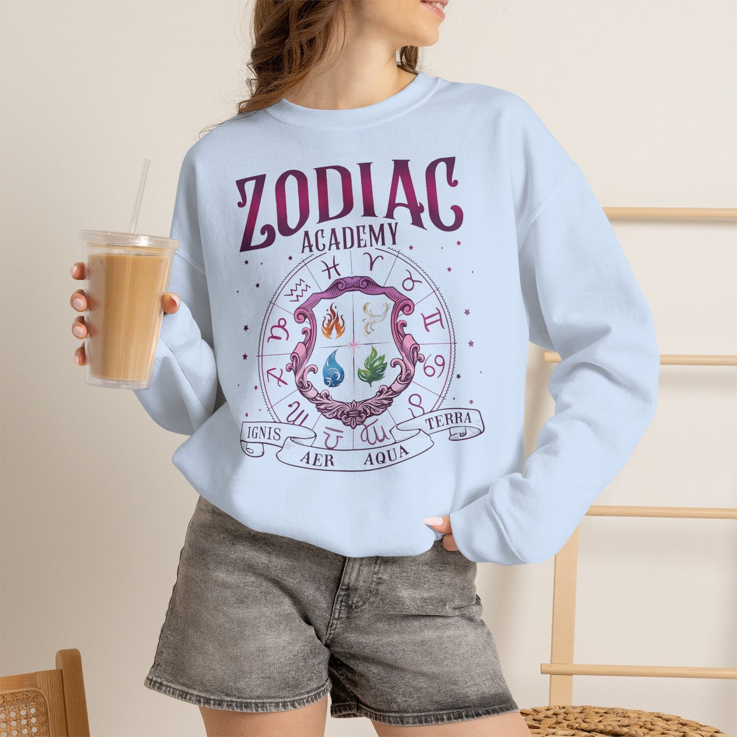 Zodiac Academy Elements Sweatshirt | Fantasy Book Lover Crewneck | Romantasy Reader Gift | Zodiac Academy Inspired Cozy Pullover | Booktok Sweatshirt