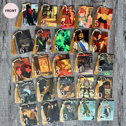 Anastasia Tassel Bookmark Set | Numbered Collectible Cards | Vintage Animation Art | Bookish Gift for Movie Lovers