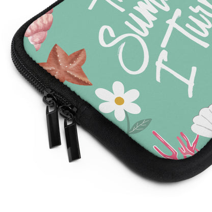 The Summer I Turned Pretty Laptop Sleeve | TSITP Laptop Sleeve | Cousins Beach Aesthetic with Shells & Daisies
