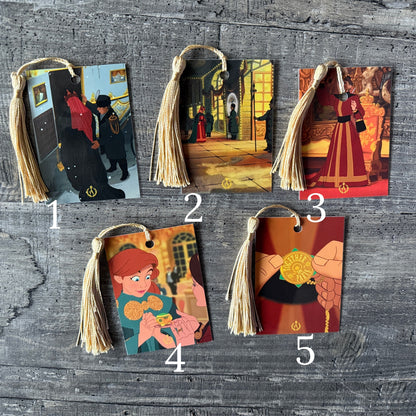 Anastasia Tassel Bookmark Set | Numbered Collectible Cards | Vintage Animation Art | Bookish Gift for Movie Lovers