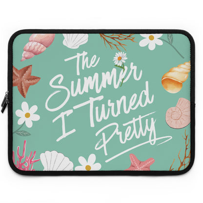 The Summer I Turned Pretty Laptop Sleeve | TSITP Laptop Sleeve | Cousins Beach Aesthetic with Shells & Daisies