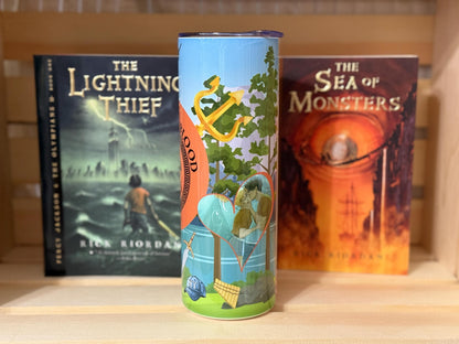 Camp Half-Blood Tumbler | Percy Jackson Inspired Fan Art Cup | CHB Aesthetic Gift for Demigod Readers