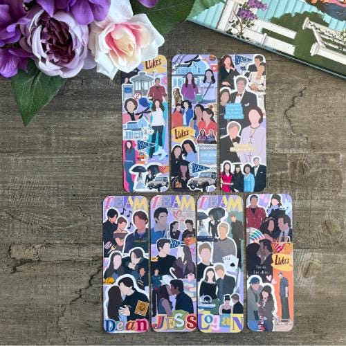 Gilmore Girls Bookmark Set | Team Dean, Jess, Logan | Luke’s Diner & Stars Hollow | TV Show-Inspired Bookmarks
