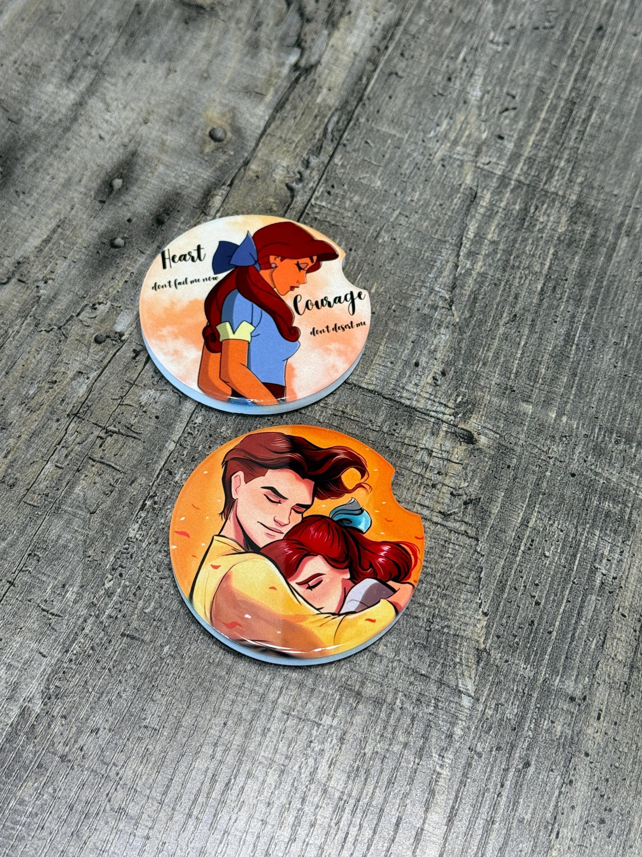 Anya & Dimitri Car Coasters | Anastasia-Inspired Vintage Romance Set