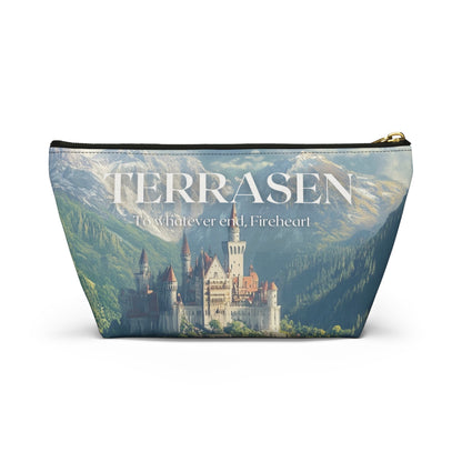 Terrasen Castle Cosmetic Bag | Throne of Glass Inspired Makeup Pouch | Fireheart Quote Bookish Gift