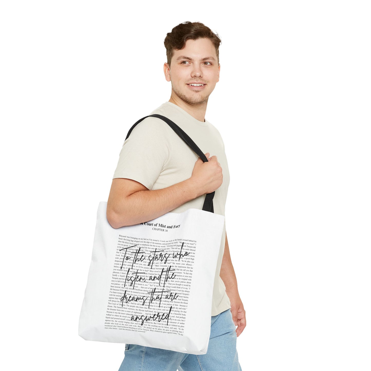 ACOTAR Tote Bag | A Court of Mist and Fury Quote | To the Stars Who Listen Book Lover Gift