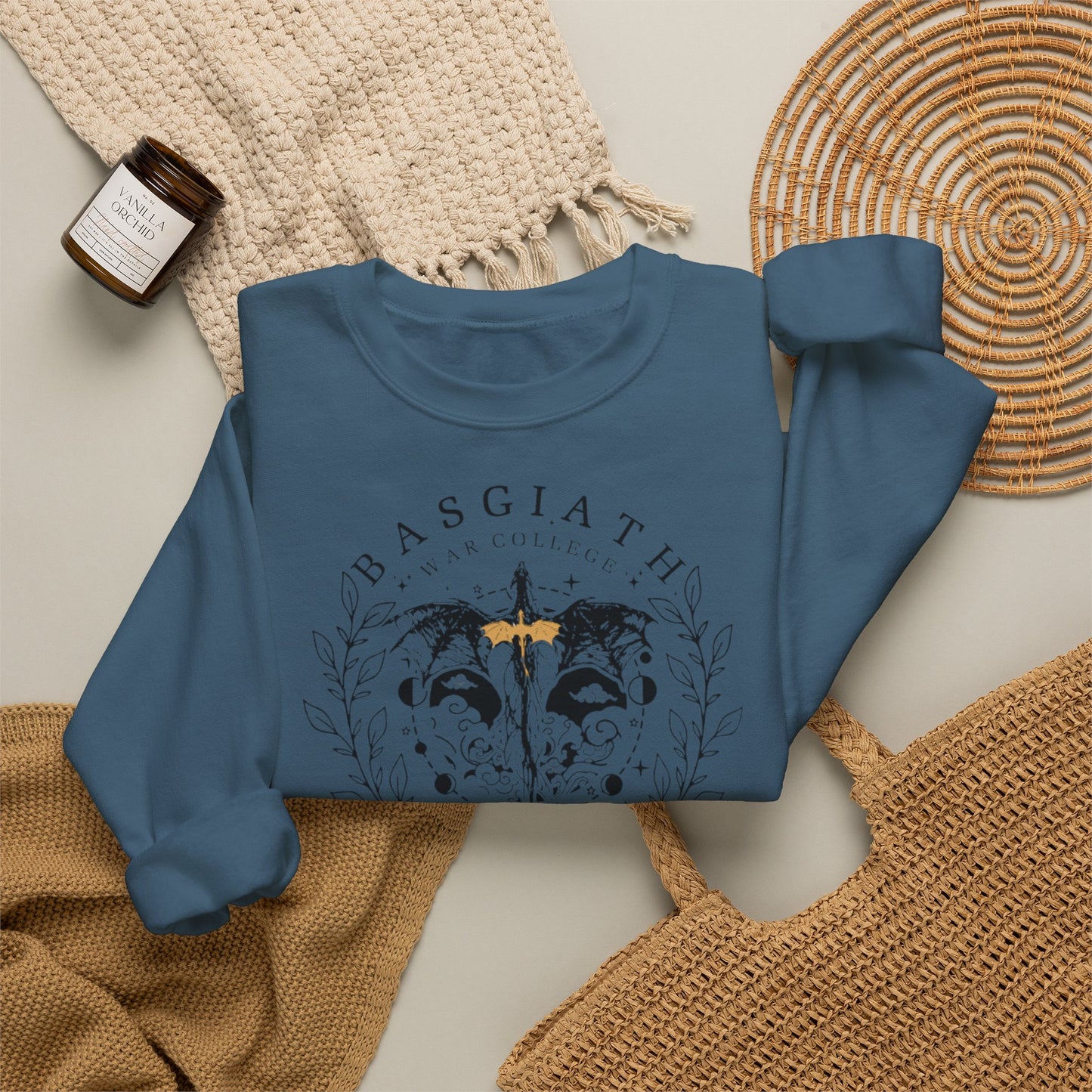 Basgiath War College Sweatshirt | Fourth Wing Inspired Crewneck | Dragon Rider Fantasy Sweatshirt | Romantasy Book Lover Gift | Violet Sorrengail Fan