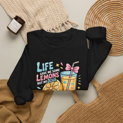 Life Gave Me Lemons But My Jesus He Be Makin' Lemonade Sweatshirt | Christian Sweatshirt | Forrest Frank Inspired Crewneck | Faith Graphic Pullover | Cute Christian Gift