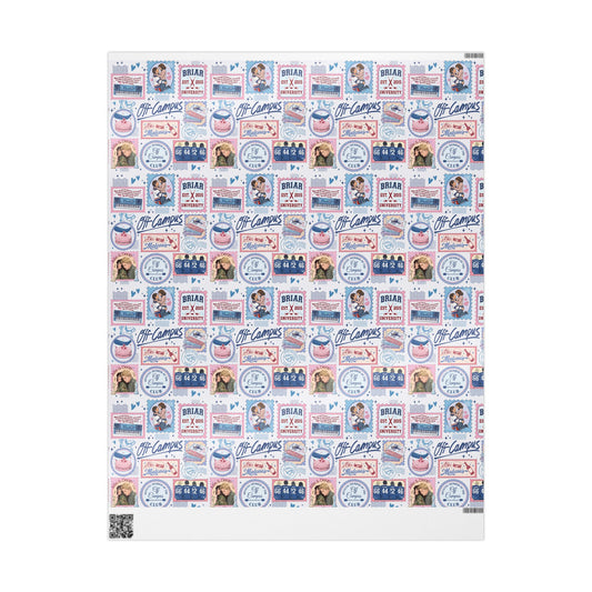 Off Campus Inspired Wrapping Paper | Hockey Romance Gift Wrap | Briar U Book Lover Wrapping Paper | College Romance Reader Gift