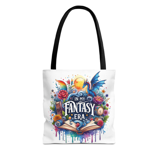 In My Fantasy Era | Colorful Dragon & Book Lover Tote Bag