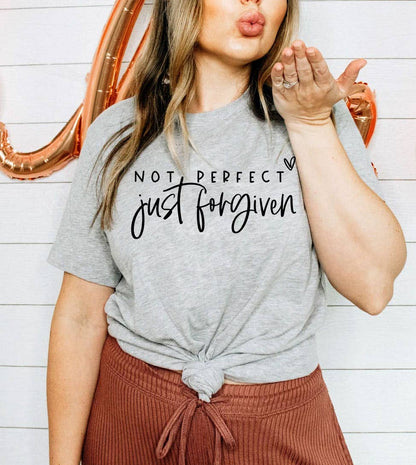 Not Perfect Just - Christian T-Shirt