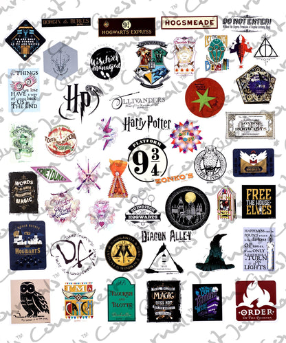 Harry Potter Wizarding World Decals (50-Pack)