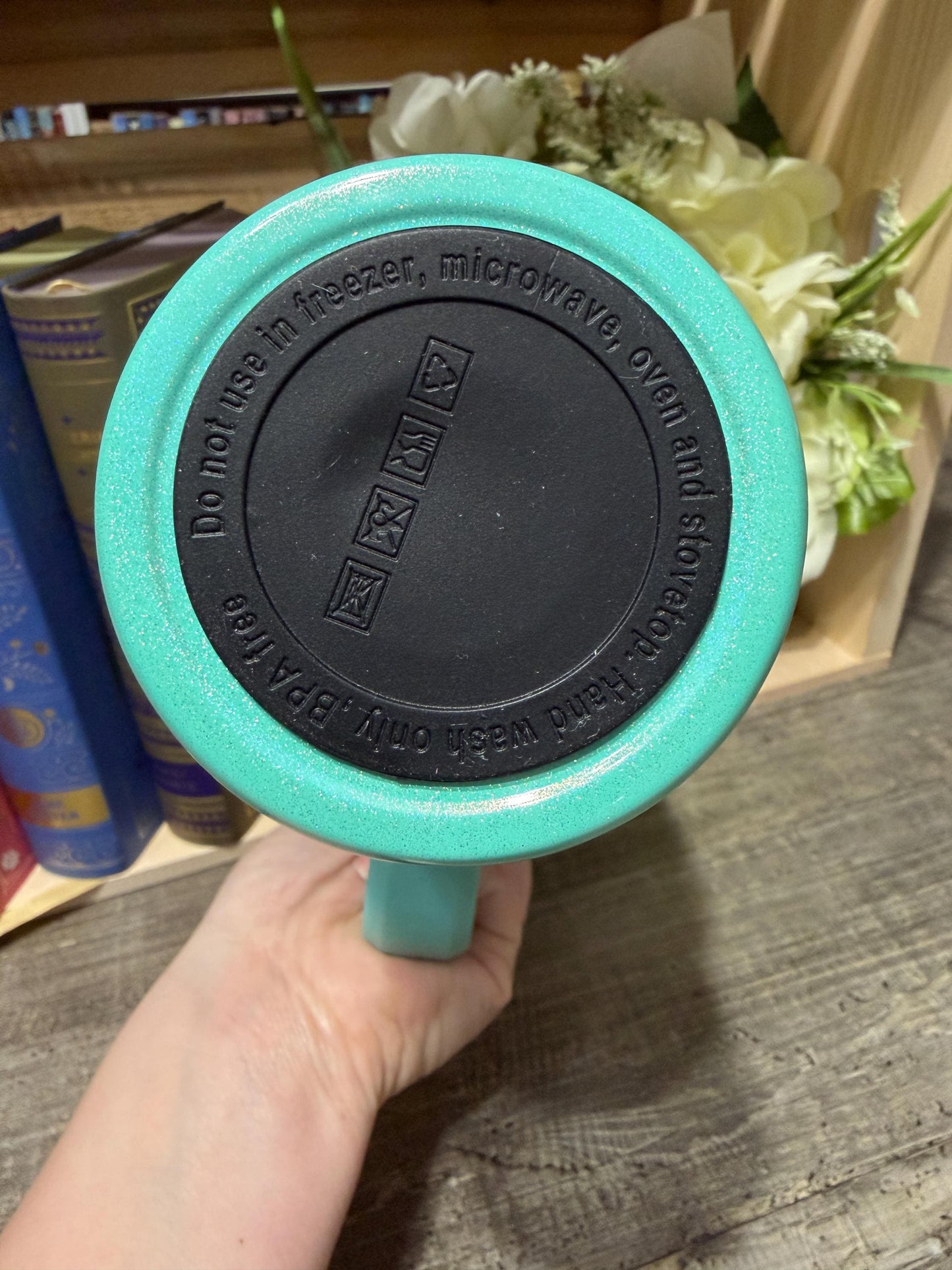 Socially Awkward But Friendly Tumbler – 40oz Stanley Style Bookish Goose Cup – Green Ombre Reader Gift – Silly Goose & Co