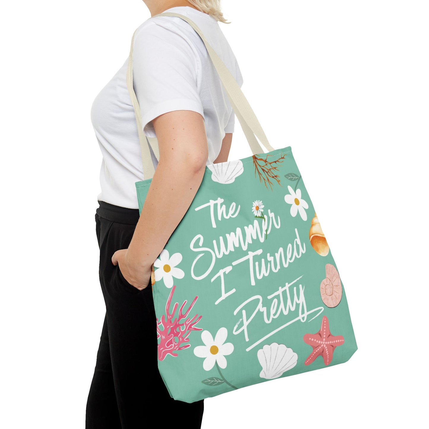 The Summer I Turned Pretty Tote Bag | SITP Tote Bag | Bookish Beach Bag | Cute Daisy & Seashell Tote | Book Lover Gift