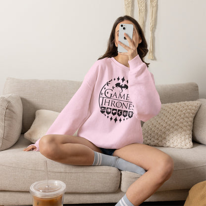 Game of Thrones Inspired Sweatshirt | Westeros Fantasy Crewneck | Dragon & Iron Throne Fan Gift | Unisex Cozy Bookish Sweatshirt