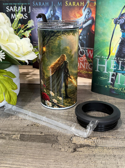 Throne of Glass Inspired 4 in 1 Can Cooler | To Whatever End Fireheart Quote | Aelin Galathynius Tumbler | Fantasy Bookish Cup | Reader Gift