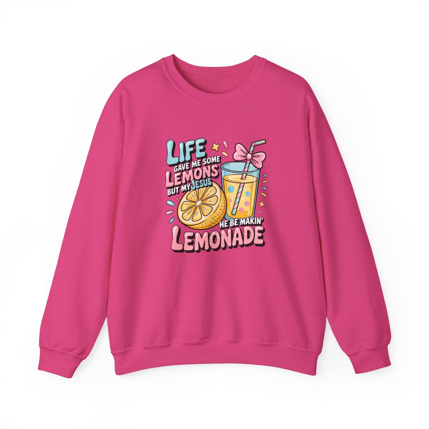 Life Gave Me Lemons But My Jesus He Be Makin' Lemonade Sweatshirt | Christian Sweatshirt | Forrest Frank Inspired Crewneck | Faith Graphic Pullover | Cute Christian Gift