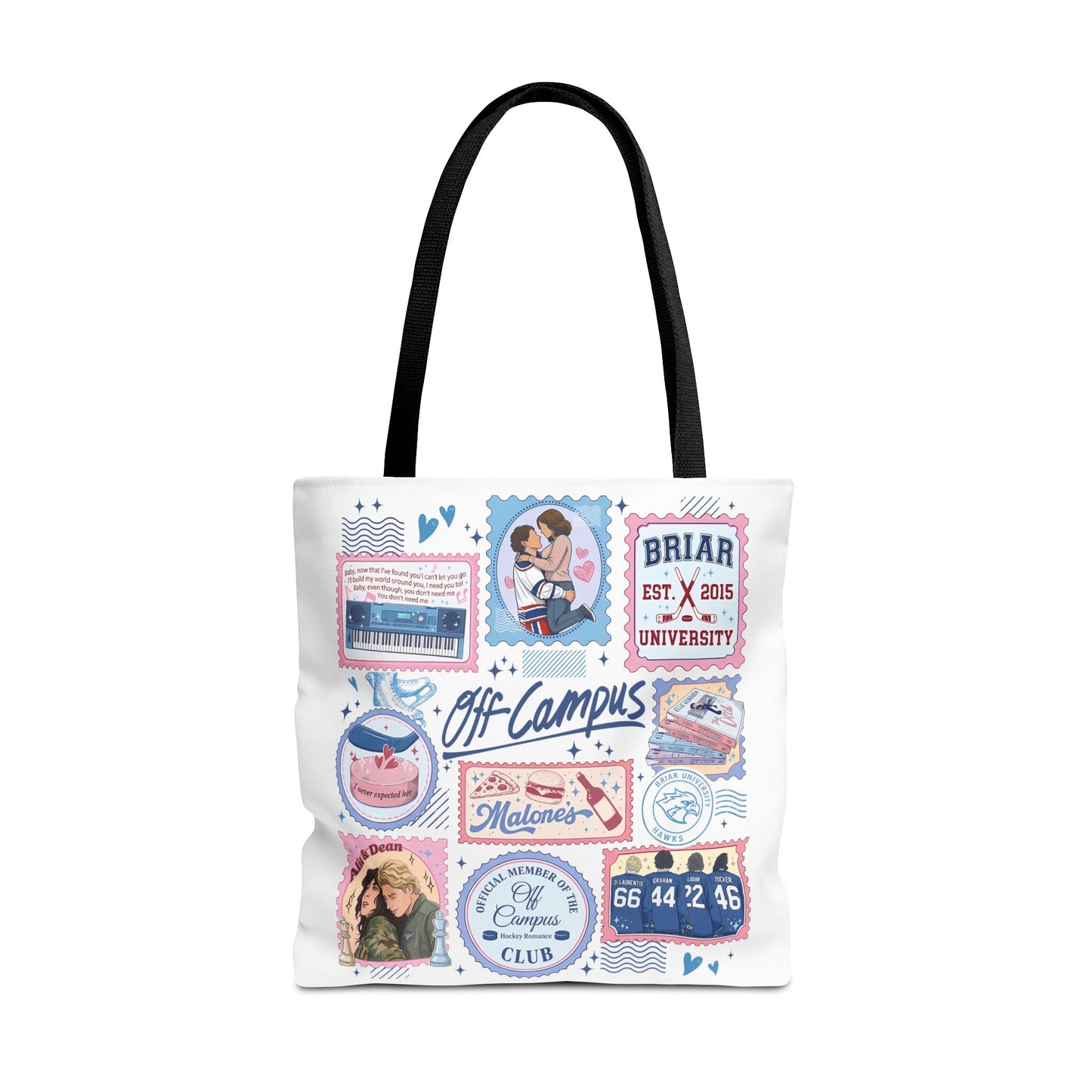 Off Campus Inspired Tote Bag | Hockey Romance Book Lover Tote | Briar U Fan Gift | College Romance Reader Bag | Bookish Market Tote