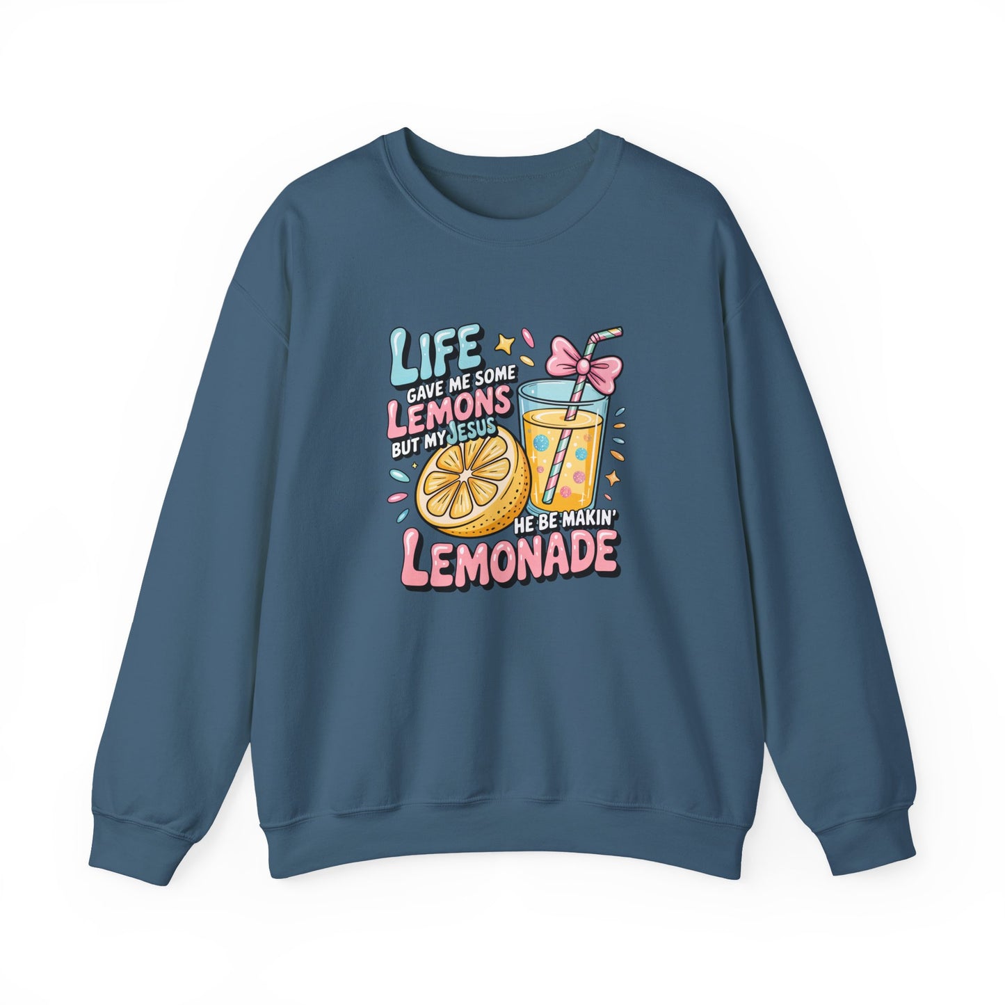 Life Gave Me Lemons But My Jesus He Be Makin' Lemonade Sweatshirt | Christian Sweatshirt | Forrest Frank Inspired Crewneck | Faith Graphic Pullover | Cute Christian Gift