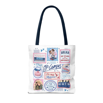 Off Campus Inspired Tote Bag | Hockey Romance Book Lover Tote | Briar U Fan Gift | College Romance Reader Bag | Bookish Market Tote