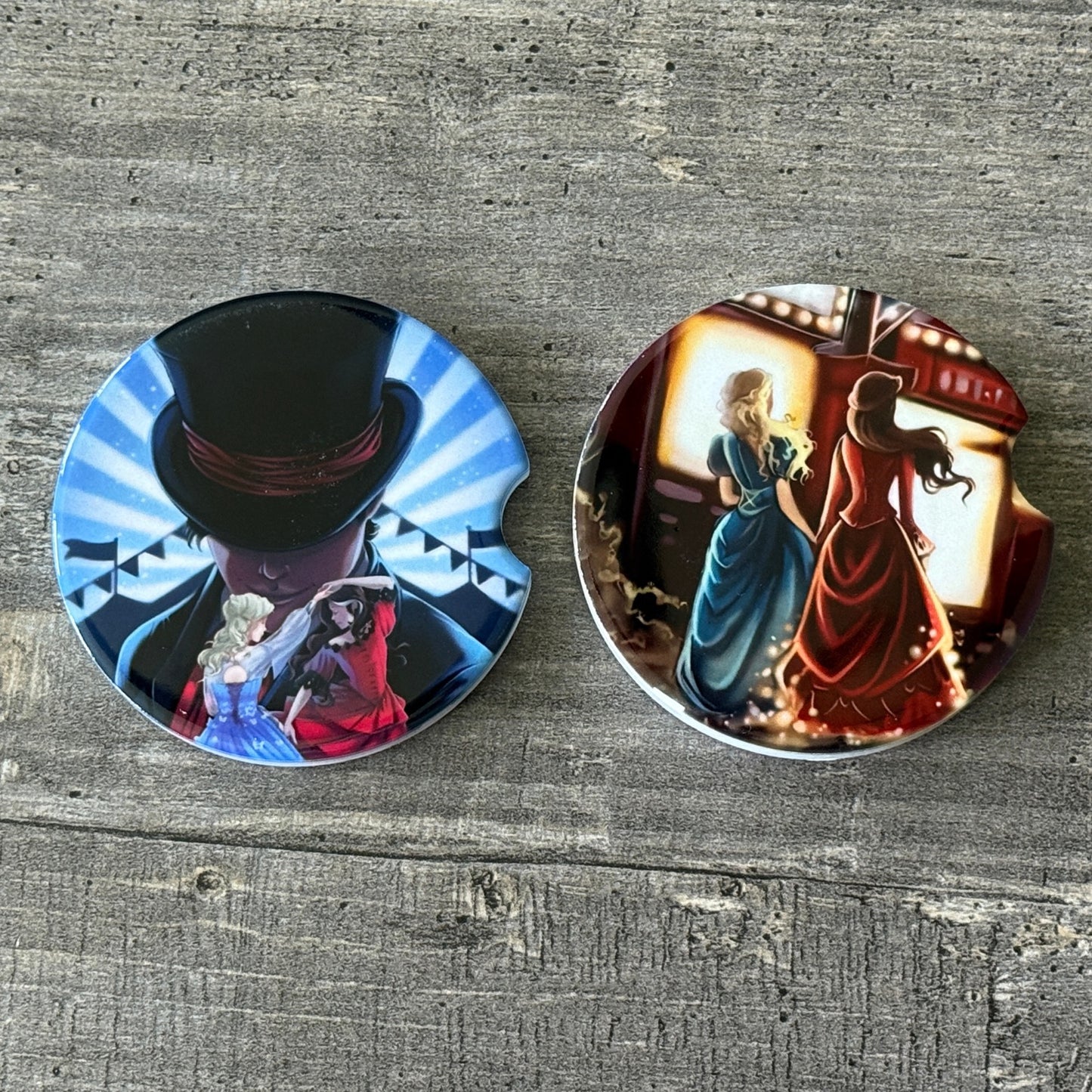 Caraval-Inspired Car Coasters | Fantasy Carnival & Sisters Design | Bookish Gift for Readers
