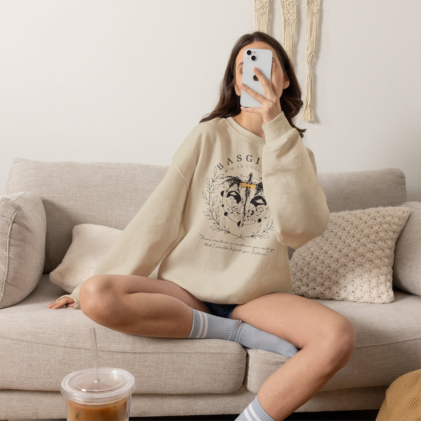 Basgiath War College Sweatshirt | Fourth Wing Inspired Crewneck | Dragon Rider Fantasy Sweatshirt | Romantasy Book Lover Gift | Violet Sorrengail Fan