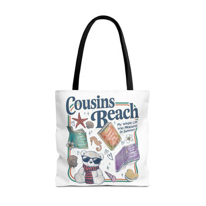 The Summer I Turned Pretty Cousins Beach Tote Bag | Junior Mint Teddy Bear | Bookish Summer Romance Tote