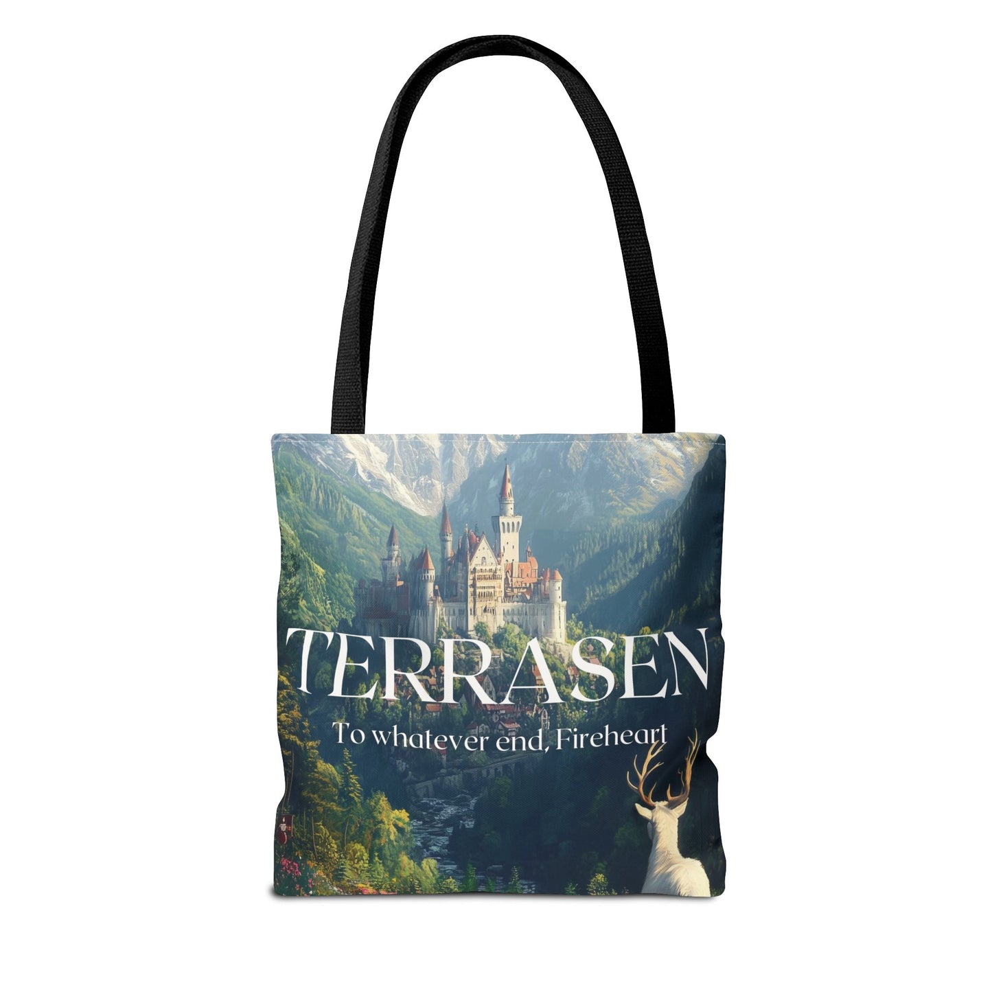 Terrasen Castle Tote Bag | Throne of Glass Bookish Gift | Fireheart Fantasy Linen Bag