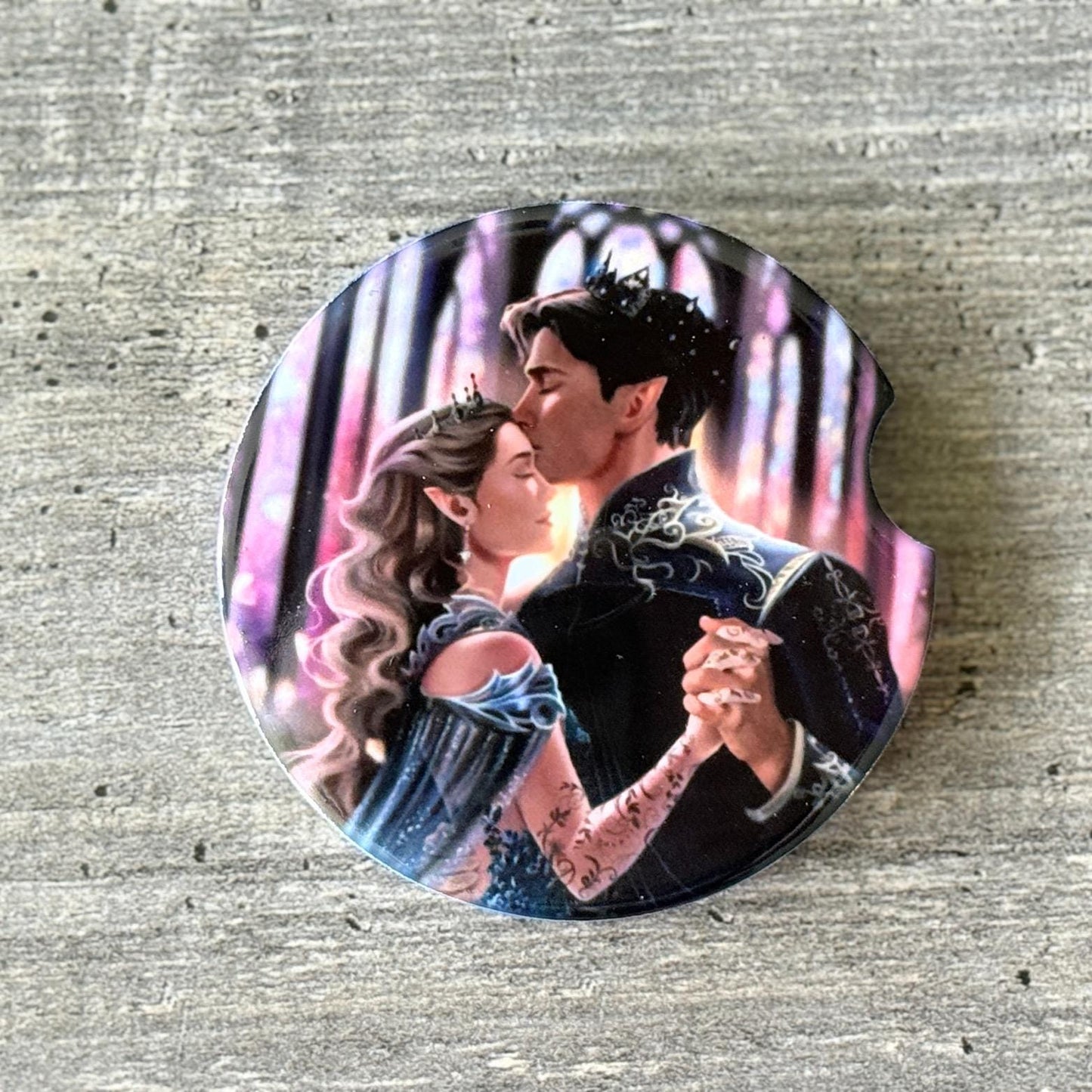 ACOTAR-Inspired Car Coasters – Set of 2 - Chapter 55, Night Court & Feyre + Rhysand Designs