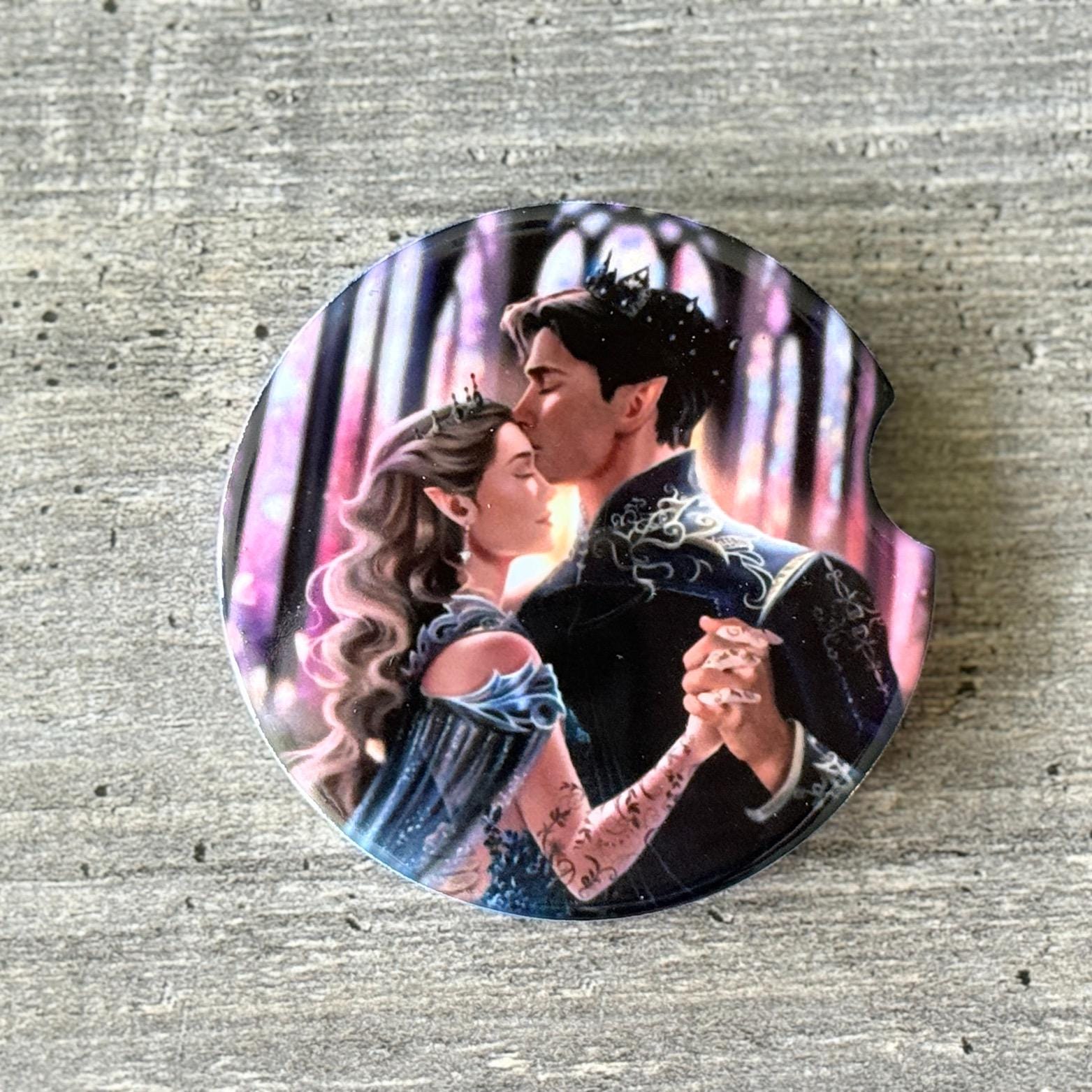 ACOTAR-Inspired Car Coasters – Set of 2 - Chapter 55, Night Court & Feyre + Rhysand Designs