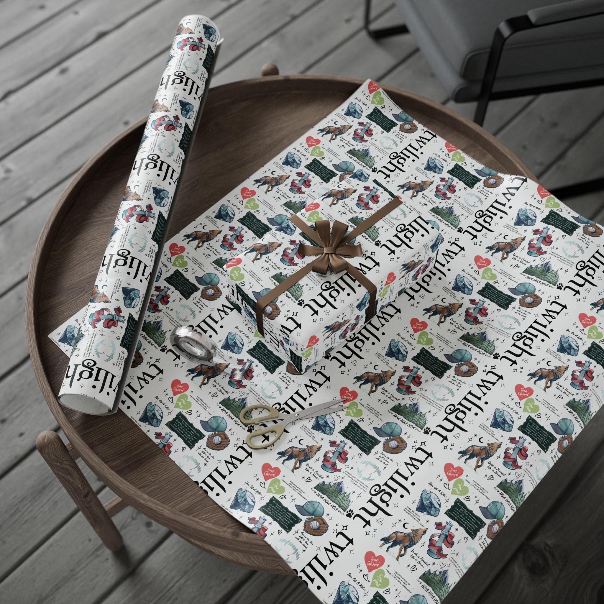 Twilight-Themed Wrapping Paper - Eco-Friendly Gift Wrap, Holiday Packaging, Art Print Gift Wrap, Birthday Wrap, Cute Gift Supplies