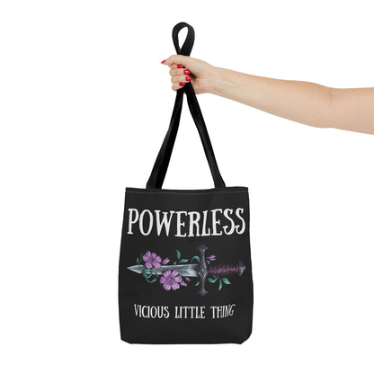 Powerless Tote Bag | Vicious Little Thing Sword & Floral Bookish Bag