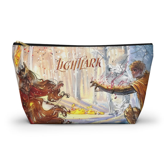 Lightlark Inspired Cosmetic Bag | Fantasy Fire and Ice Character Art | Bookish Zipper Pouch for YA Fans