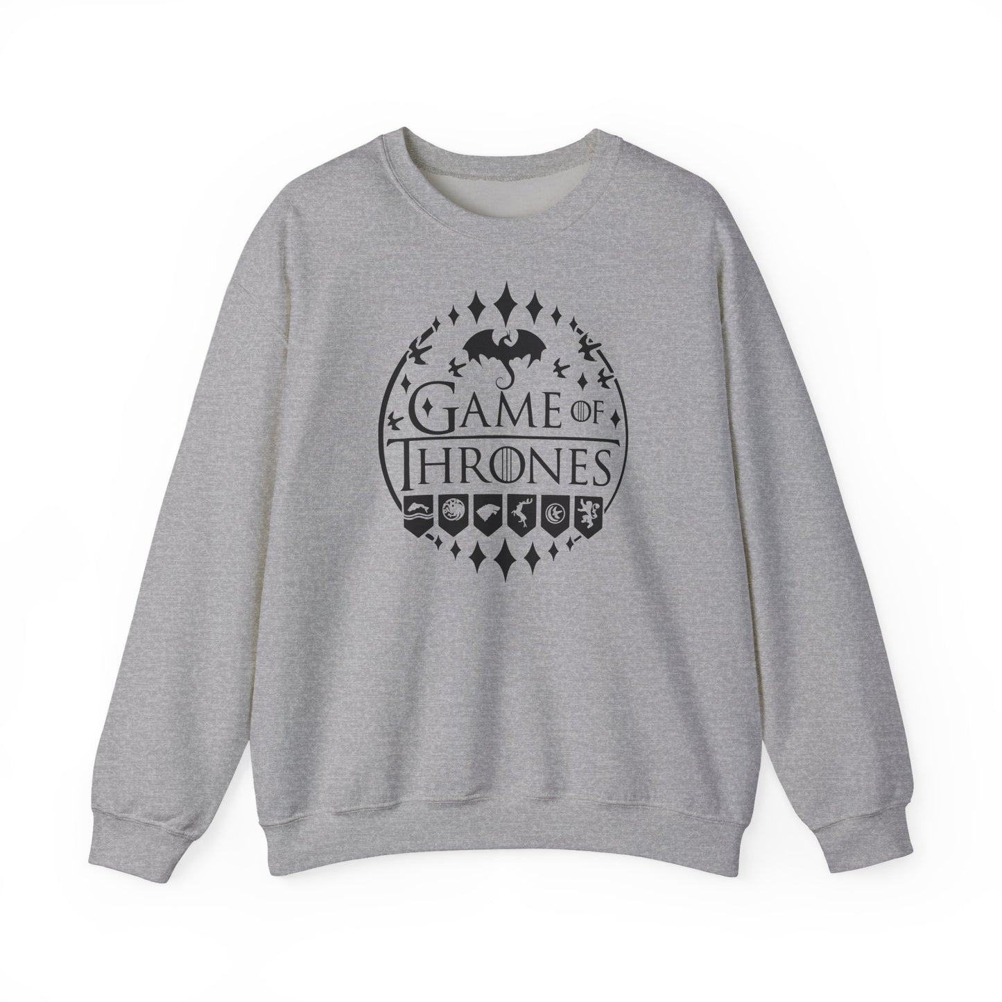 Game of Thrones Inspired Sweatshirt | Westeros Fantasy Crewneck | Dragon & Iron Throne Fan Gift | Unisex Cozy Bookish Sweatshirt