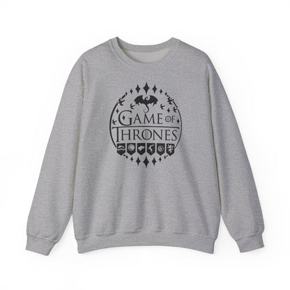 Game of Thrones Inspired Sweatshirt | Westeros Fantasy Crewneck | Dragon & Iron Throne Fan Gift | Unisex Cozy Bookish Sweatshirt