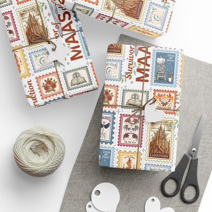 Sarah J. Maas Wrapping Paper | ACOTAR, Throne of Glass & Crescent City Gift Wrap | Bookish Fandom Paper