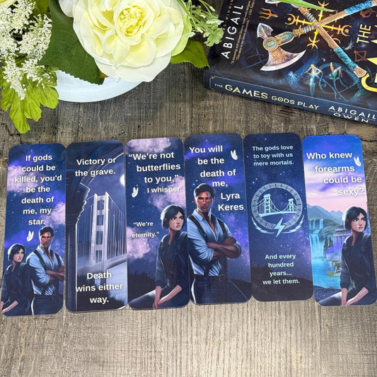 The Games Gods Play - Inspired Bookmark Set – Abigail Owen Book Quotes – Fantasy Romance Bookish Gift